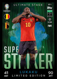 Romelu Lukaku Belgium Topps Match Attax EURO 2024 Super Striker Limited Edition #STLE1